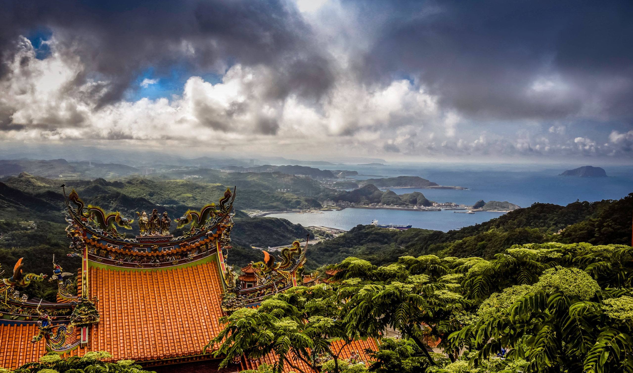 Taiwan mountain and coastal landscape